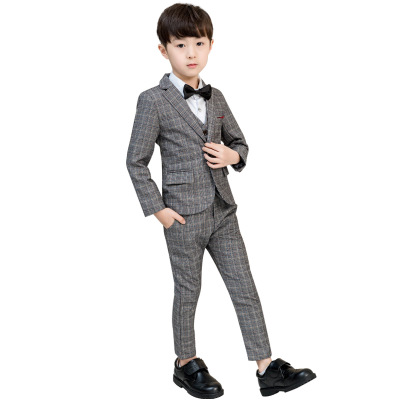 Vest+Blazer+Pants+Bow+Shirt 5pcs Kid Child Boy Suit Formal Boy Gentleman Blazer Wedding Suit Party