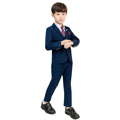Vest+Blazer+Pants+Tie+Shirt+Pin 6pcs Kid Child Boy Suit Formal Boy Gentleman Blazer Party