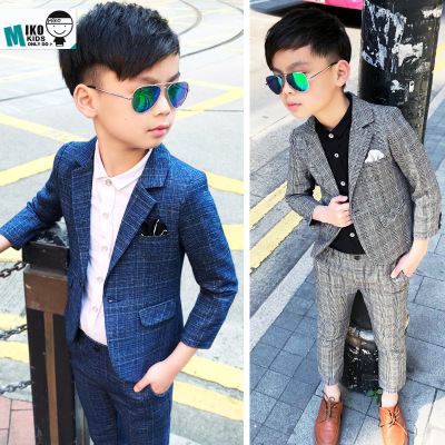 Blazer+Pants 2pcs Kids Child Boys Suits Formal Gentleman Wedding Suit  Children England Style Party