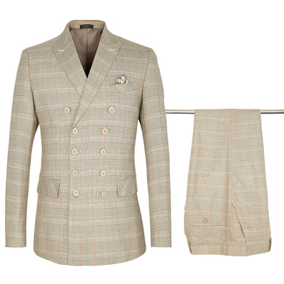 GentleMen&apos;s Luxury Slim Business Clothing Two-Piece Formal Suit Blazer Jacket Pants Set Party