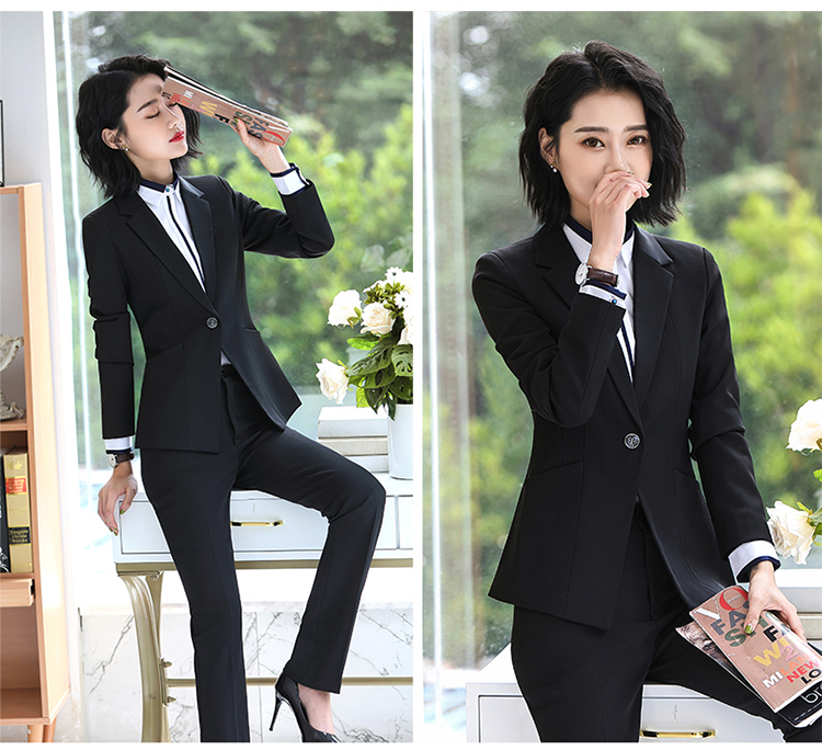 Hight Quality Office Lady Suit White Collar Business Cloth Lady Formal Work Suit Concert Cloth Women Formal Dress