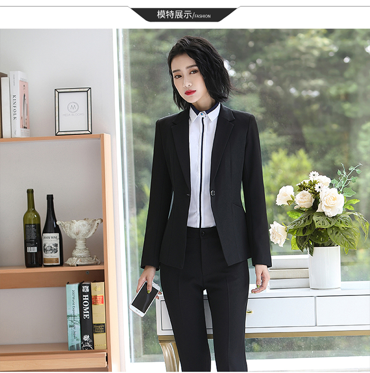 Hight Quality Office Lady Suit White Collar Business Cloth Lady Formal Work Suit Concert Cloth Women Formal Dress
