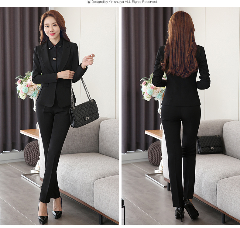 Office Lady Suit White Collar Business Cloth Lady Formal Work Suit Shirt+Blazer+Skirt 3pcs Set