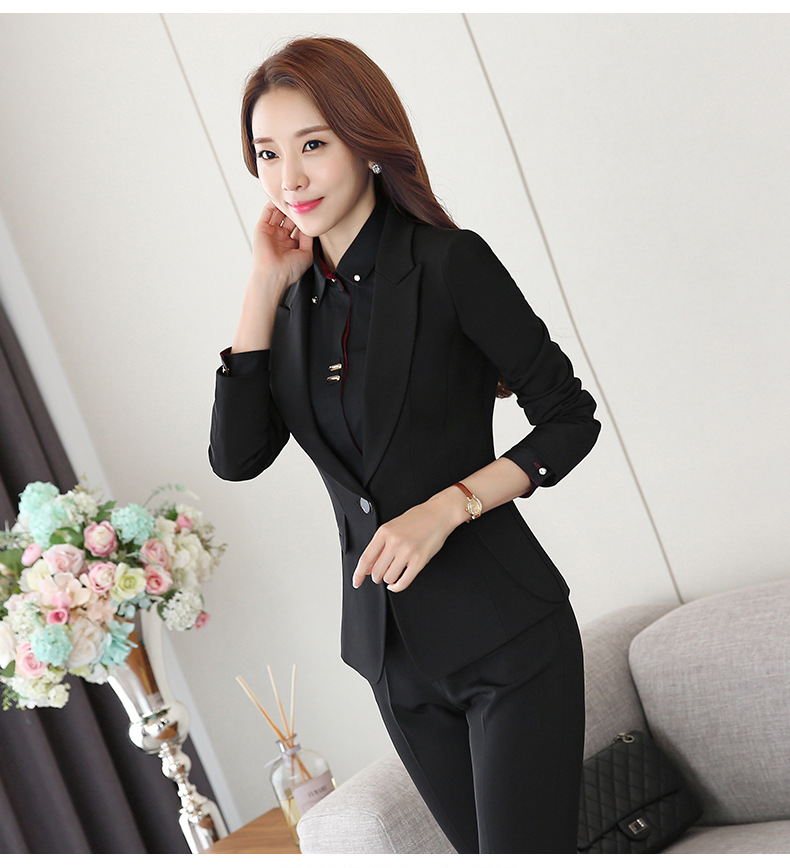 Office Lady Suit White Collar Business Cloth Lady Formal Work Suit Shirt+Blazer+Skirt 3pcs Set