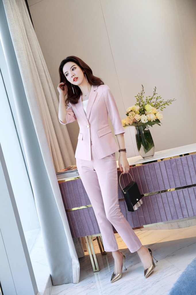 Office Lady Suit White Collar Business Cloth Lady Formal Work Suit Blazer+Skirt Pants 2pcs Set