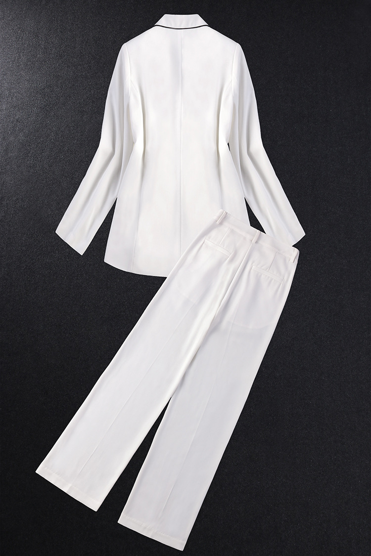 Luxury Office Lady Suit White Collar Business Cloth Hostess Work Suit Blazer+Skirt Pants 2pcs Set