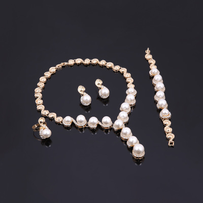 Bridal Ring Bracelet Necklace Earrings Jewelry Concert Sets Evening Party Wedding Jewelry