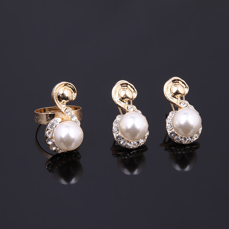 Bridal Ring Bracelet Necklace Earrings Jewelry Concert Sets Evening Party Wedding Jewelry