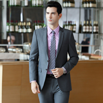 Luxury Slim Suits Business Cloth Groomsman 2PC Suit Blazer Jacket Pants Work Suit Wedding Suit