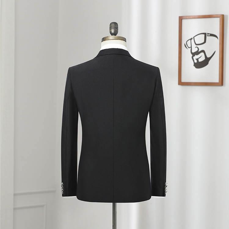 Korean Slim Suit Business Cloth Groomsman 2PC Suit Blazer Jacket Pants Work Suit wedding Suit