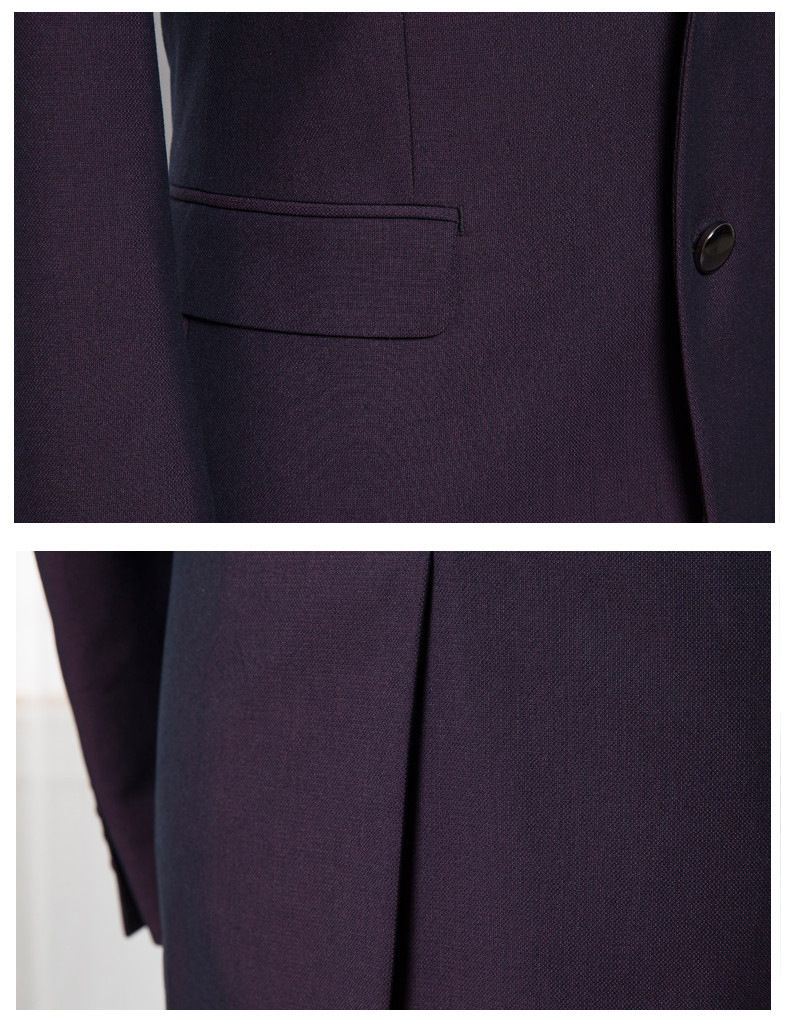 Men&apos;s Fashion Slim Suits Business Cloth Groom Groomsman Two-Piece Suit Blazer Jacket Pants Set