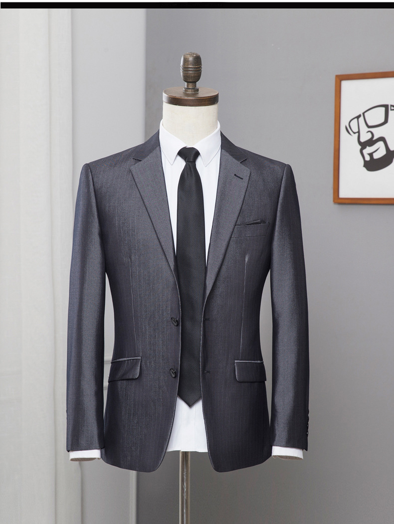 Leisure Fashion Slim Suits Business Cloth Groom Groomsman Two-Piece Suit Blazer Jacket Pants Set