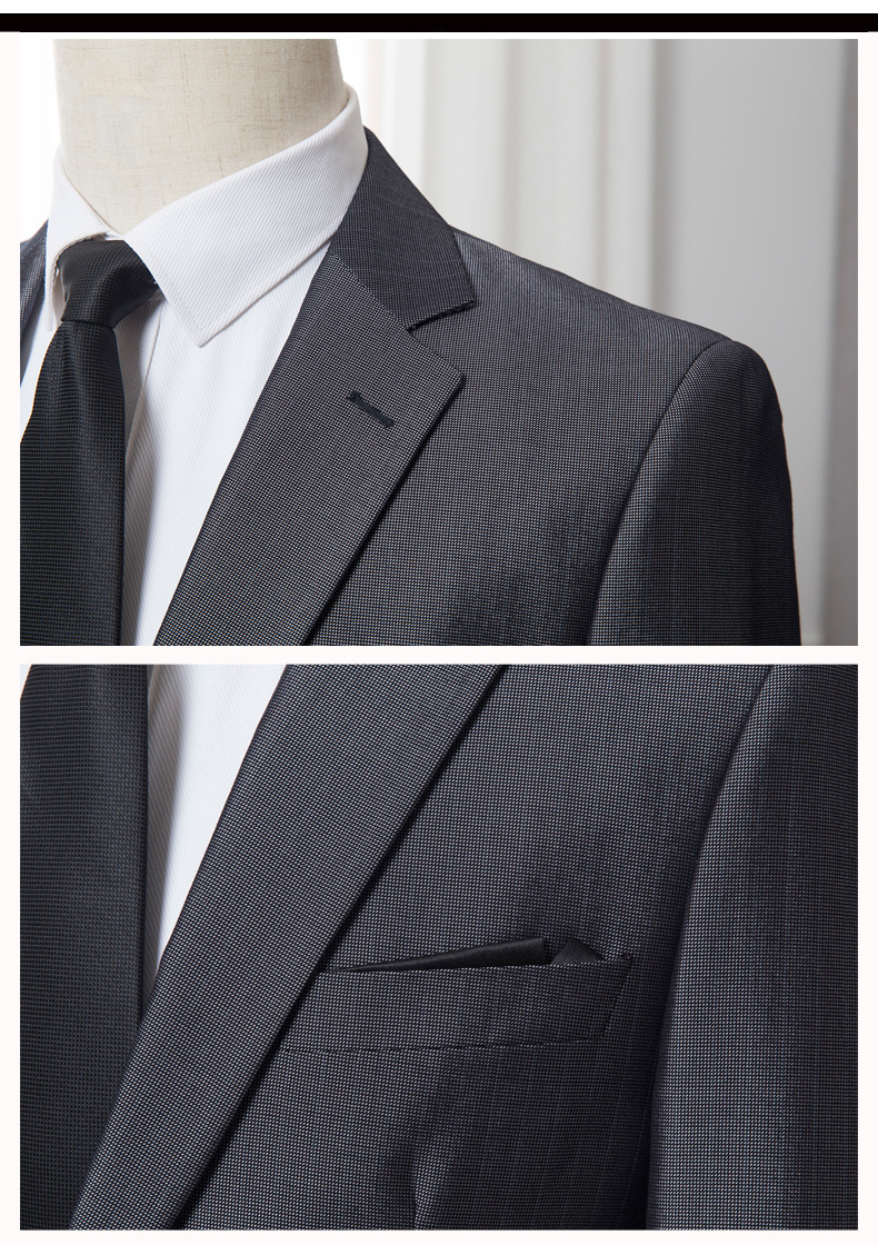 Leisure Fashion Slim Suits Business Cloth Groom Groomsman Two-Piece Suit Blazer Jacket Pants Set