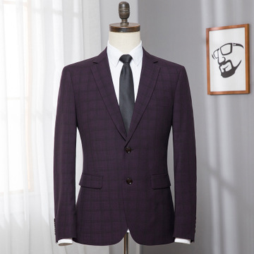Luxury lattice Suit Business Cloth Groomsman 2PC Suit Blazer Jacket Pants Work Suit Wedding Suit