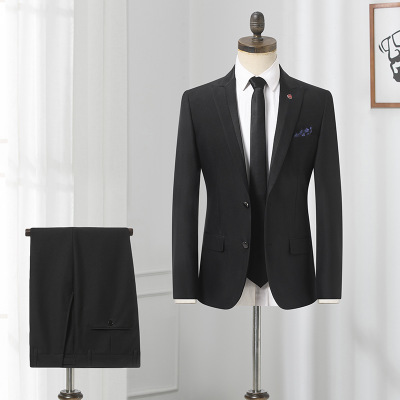 Luxury Slim Suit Business Groomsman 2PC Suit Blazer Jacket Pants Work Suit Wedding Suit