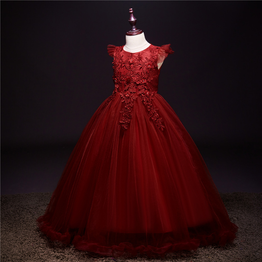 Kids Flower Girls Wedding Dress Lovely For Girl Party Dresses Lace Princess Children Princess Dress