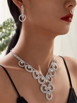 Luxury gracePrincess Bridal Necklace Earrings Jewelry Sets Music Evening Party Wedding Jewelry Sets