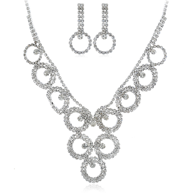 Luxury gracePrincess Bridal Necklace Earrings Jewelry Sets Music Evening Party Wedding Jewelry Sets