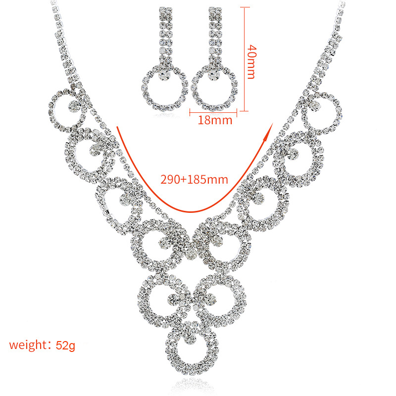 Luxury gracePrincess Bridal Necklace Earrings Jewelry Sets Music Evening Party Wedding Jewelry Sets