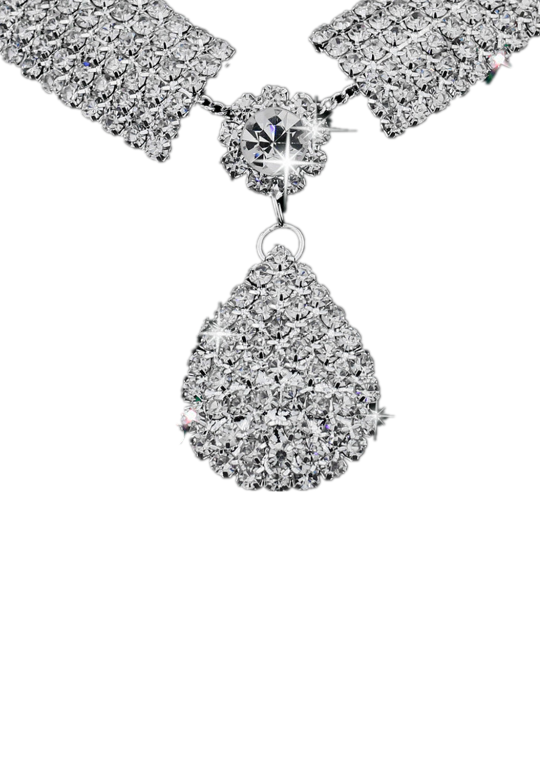 Luxury Grace Crystal Bridal Crown Necklace Earrings Wedding Sets Fashion Diamonds Lover Three Piece