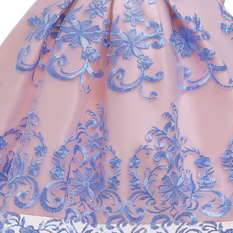 Kids Lace Wedding Dress For Girl Party  Dresses Sling  bow Flower Princess Children Princess Dress