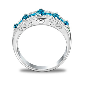 European Fashion Holiday gift Young People Jewelry Fashion flow gold Ring with lettering