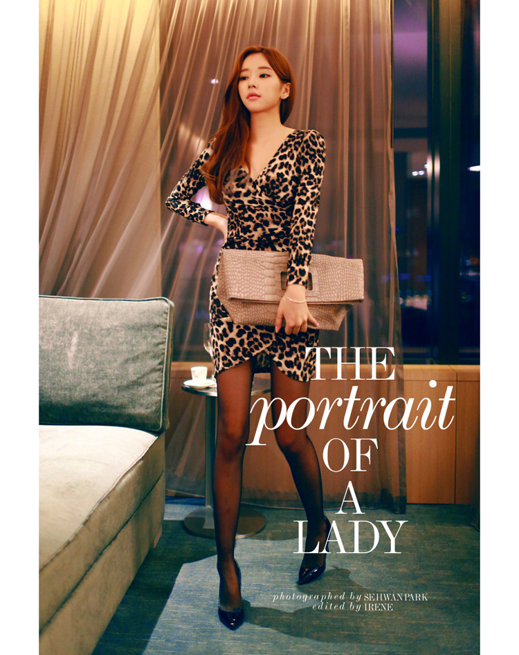 New Leopard Print Women&apos;s Sexy Slim Dress Party One Piece Dress Long Slim V-Neck long sleeve Dress