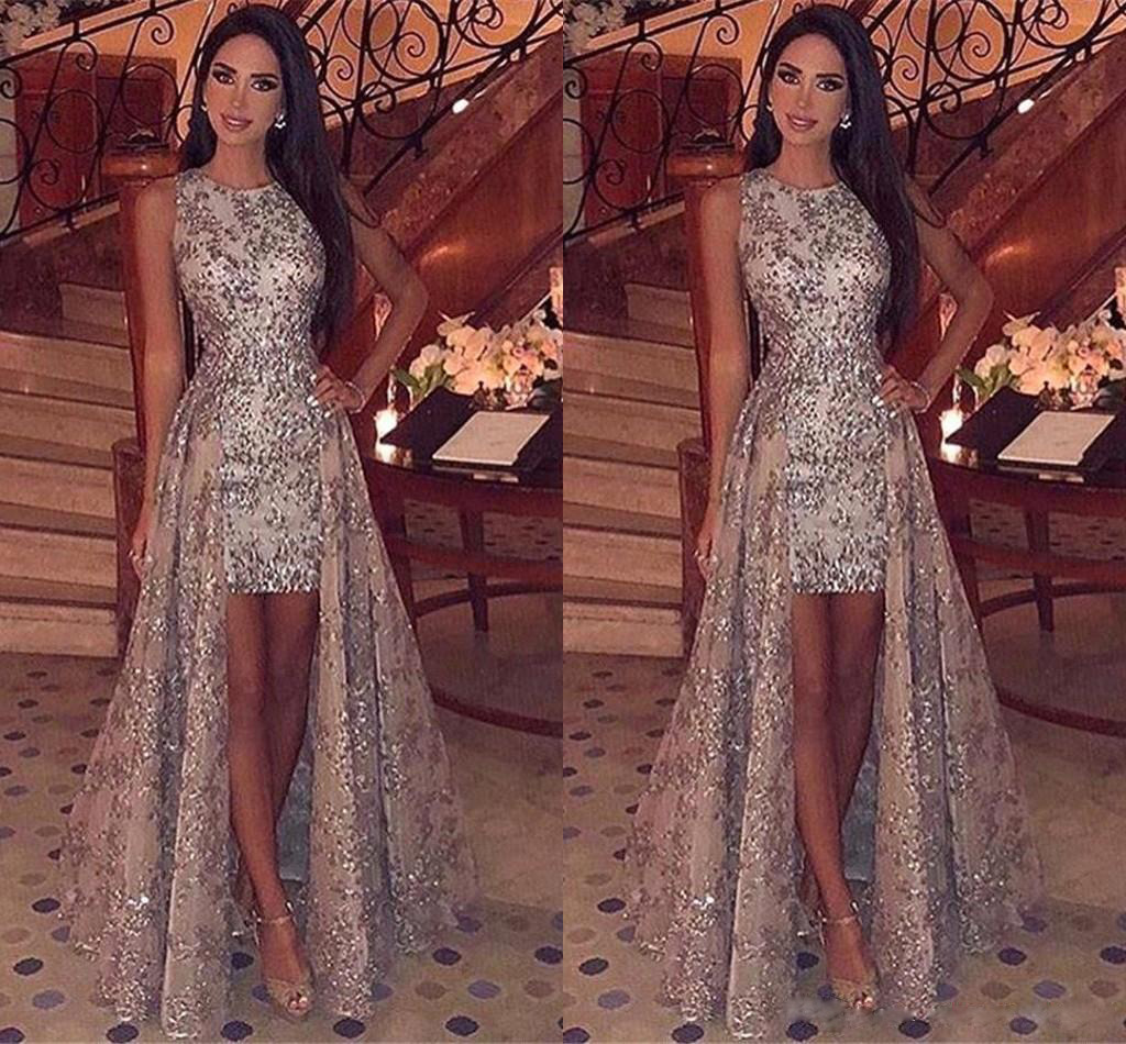Sexy High Splite Long Evening Dress High V Neck Sequins Dress Lady Concert Party Skirt