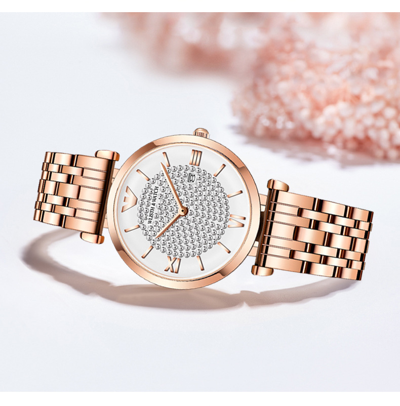 Business affairs Fashion Casual Women Dress Watch Lady Rhinestone Wrist Watch Quartz Watch