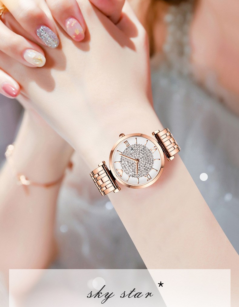 Business affairs Fashion Casual Women Dress Watch Lady Rhinestone Wrist Watch Quartz Watch