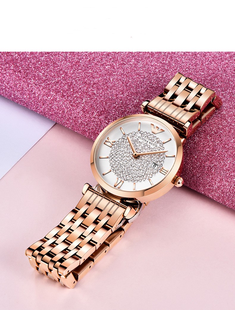 Business affairs Fashion Casual Women Dress Watch Lady Rhinestone Wrist Watch Quartz Watch