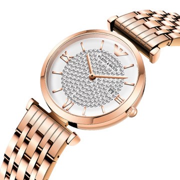 Business affairs Fashion Casual Women Dress Watch Lady Rhinestone Wrist Watch Quartz Watch