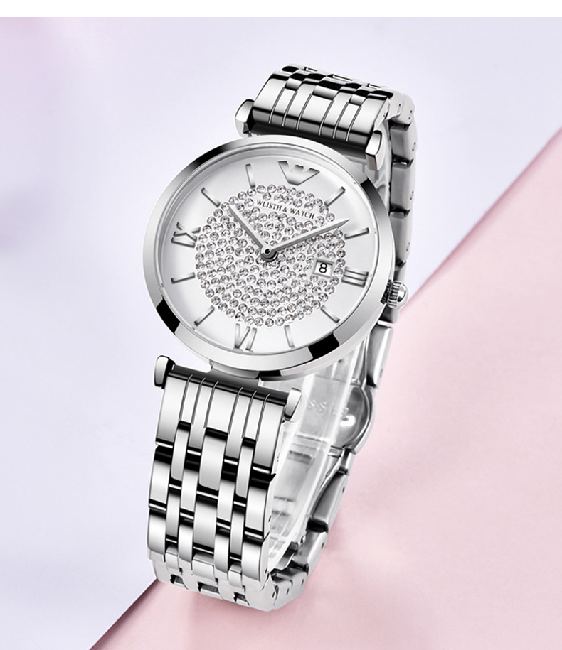 Business affairs Fashion Casual Women Dress Watch Lady Rhinestone Wrist Watch Quartz Watch