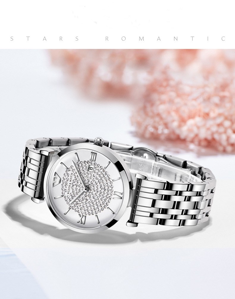 Business affairs Fashion Casual Women Dress Watch Lady Rhinestone Wrist Watch Quartz Watch
