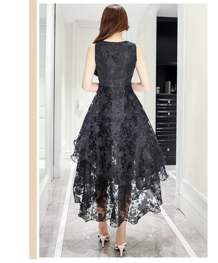 Sexy Personalized Sleeveless printing Dress Lady Concert Dress Sweet Party High waist Dress