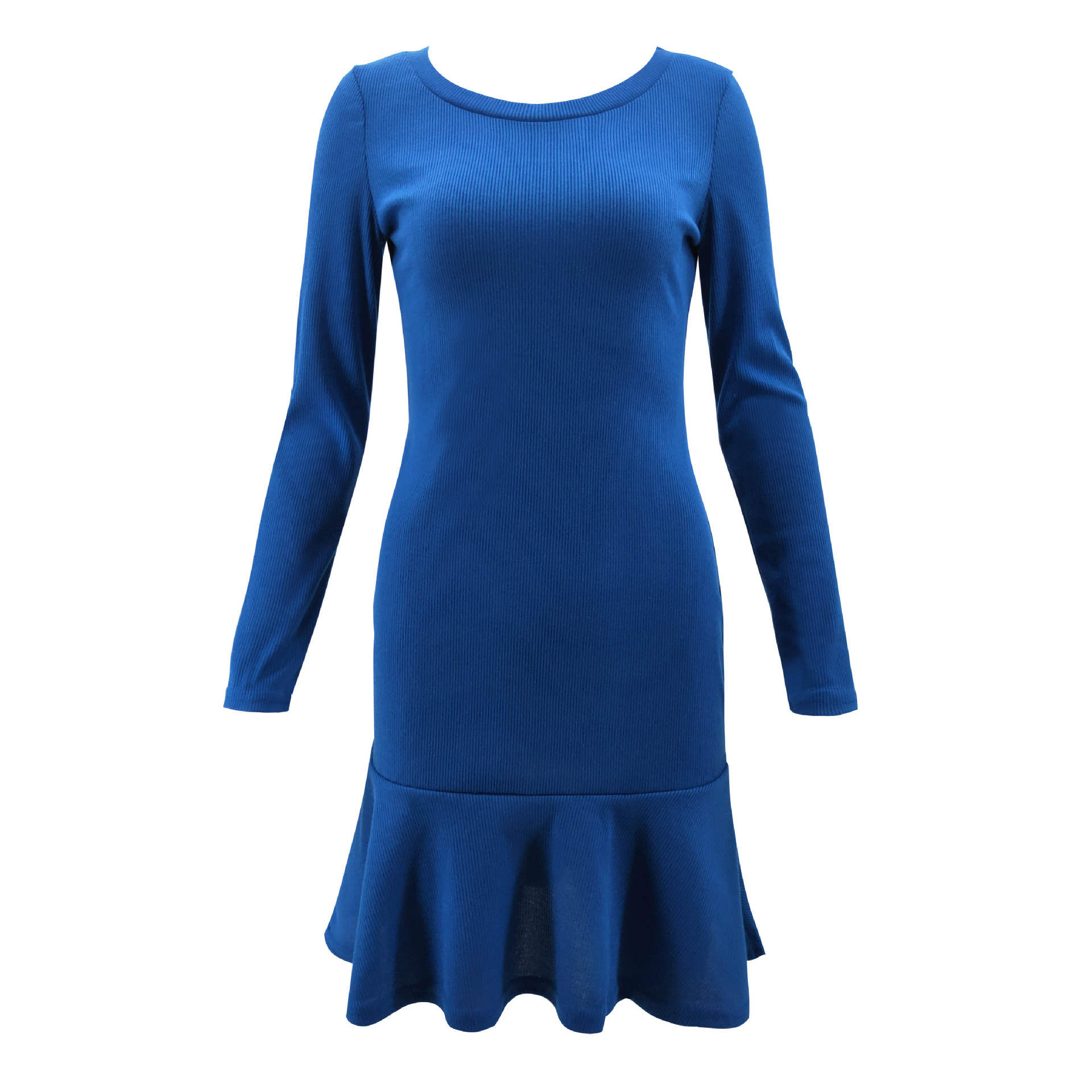 Sexy Personalized Pure color Long sleeve Dress Bottomskirt Ma&apos;am Concert Dress Party Dress