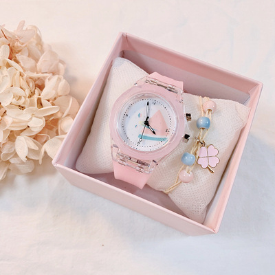 Fashion Ma'am Cartoon Wrist Watch children Student Night light Watch LeisureTime Lovers Watch