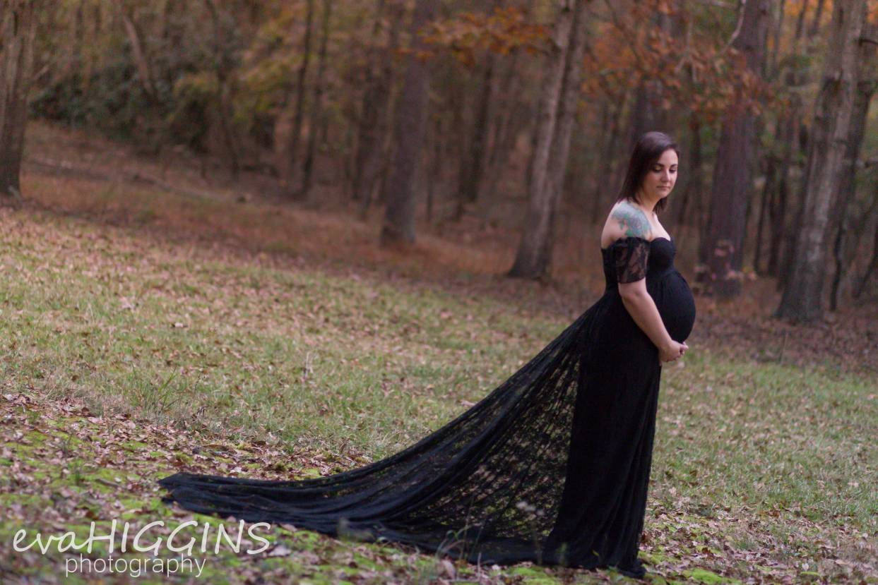Sexy Pregnant women tailDress Women Pure color LaceDresses Elegant Strapless Long Dress