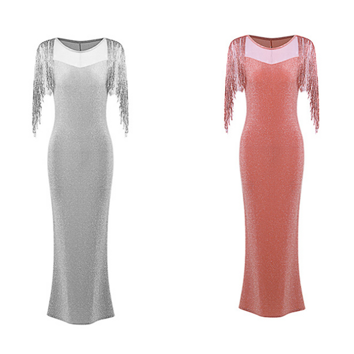 Luxury Sexy Slim Evening Dress Wrap Hip Sexy Sequins Skirt Lady Concert Show Dress Rich Lady Clothes