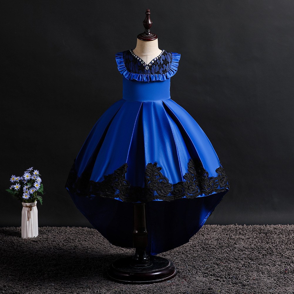 Summer New Kids Wedding Dress Lace tuxedo Princess Dress Children&apos;s Show Dress Girls Evening Dress