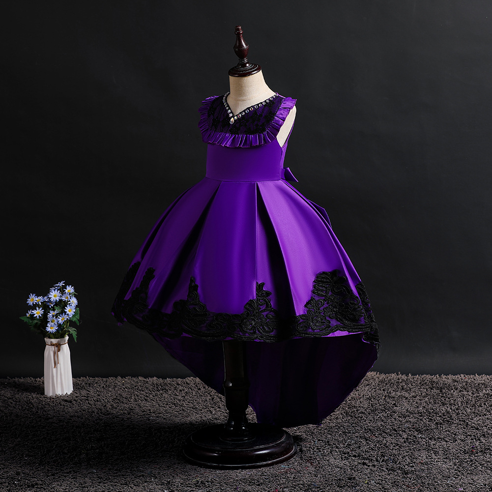 Summer New Kids Wedding Dress Lace tuxedo Princess Dress Children&apos;s Show Dress Girls Evening Dress