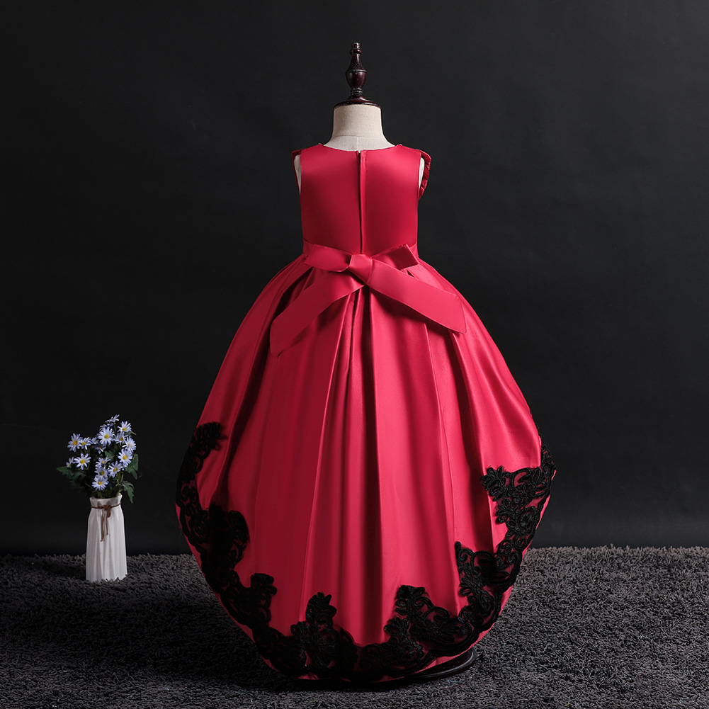 Summer New Kids Wedding Dress Lace tuxedo Princess Dress Children&apos;s Show Dress Girls Evening Dress