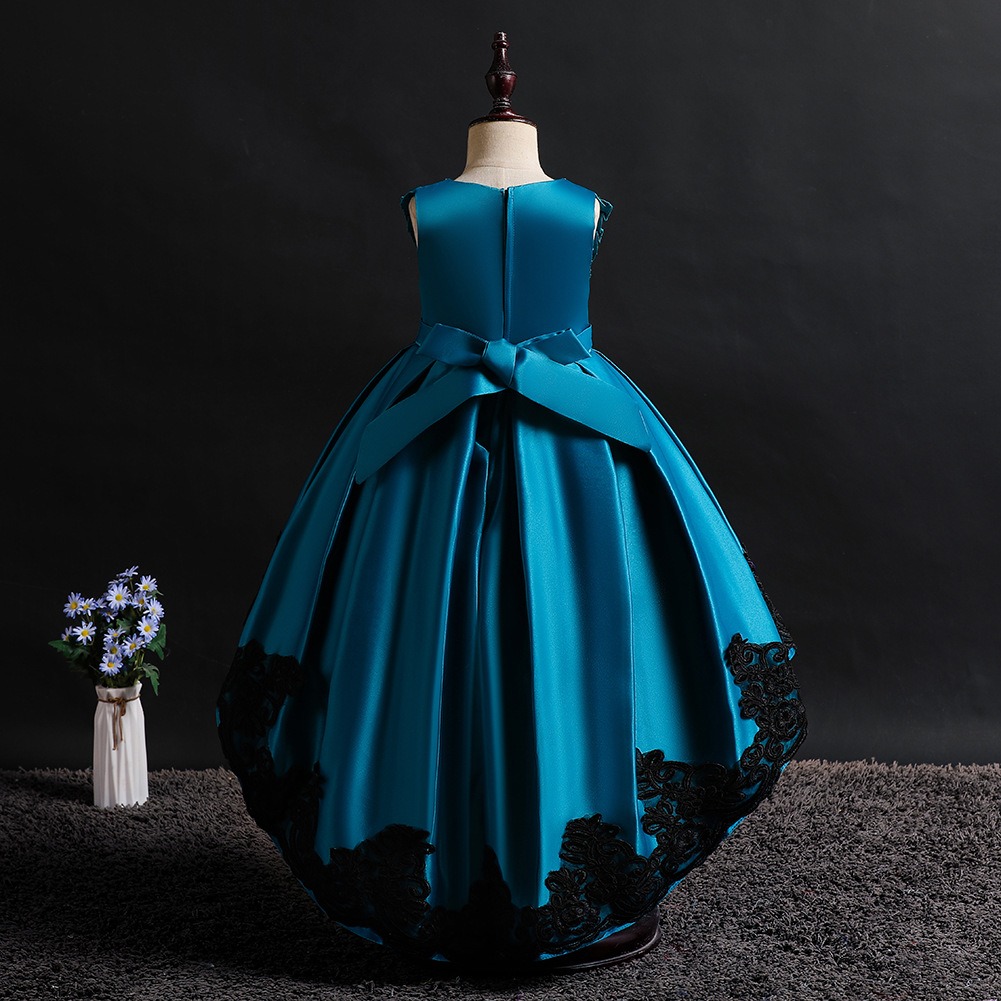 Summer New Kids Wedding Dress Lace tuxedo Princess Dress Children&apos;s Show Dress Girls Evening Dress