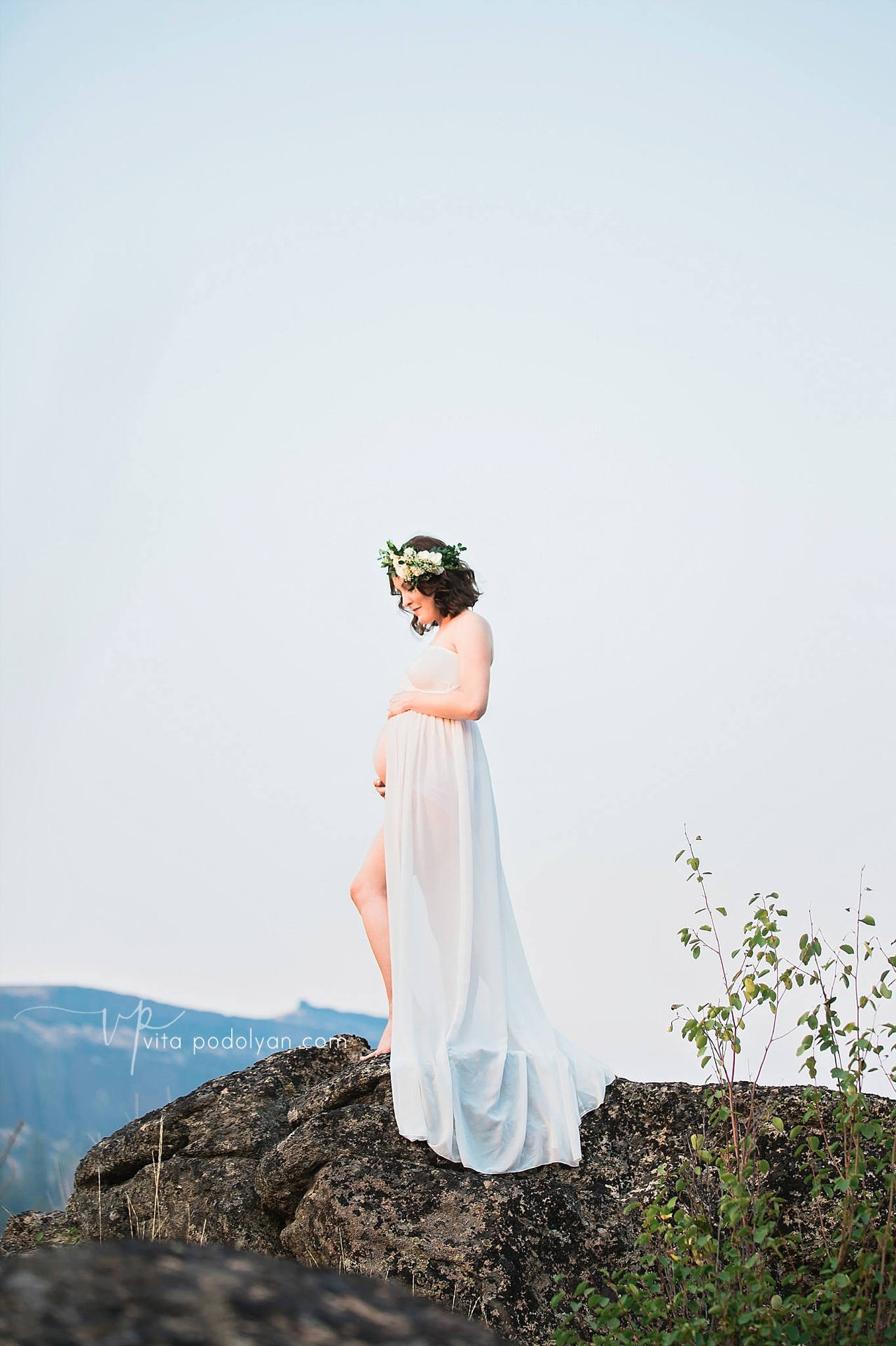 New Pattern Fashion Sleeveless Chiffon Dress Pure colorSkirtSexy Maternity Loose tail Skirt