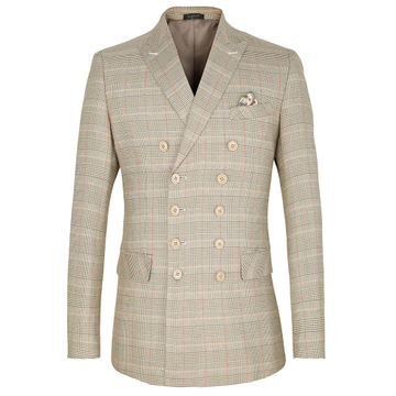 Khaki Luxury Slim Suits Business Cloth Groom Groomsman Two-Piece Suit Blazer Jacket Pants Set