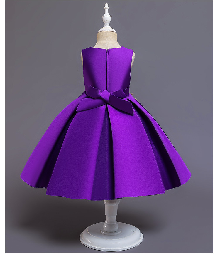 Popular Kids Gift Fashion Girl's Party Evening Wedding Embroidered Flowers Princess Children Dress Birthday Girls Gift Ceremoney Girls Dresses