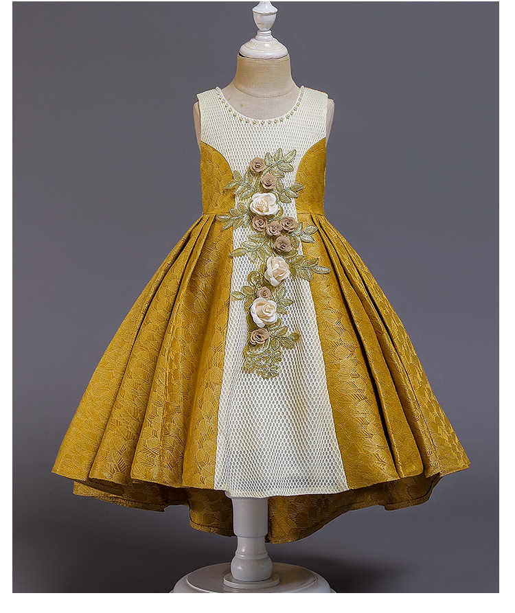 Kids Flower Girls Wedding Dress For Girl Party Dresses Sling Bow Princess Children Dress