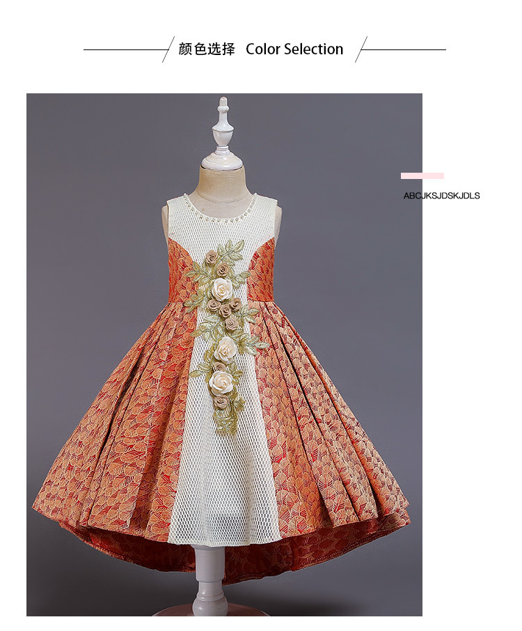 Kids Flower Girls Wedding Dress For Girl Party Dresses Sling Bow Princess Children Dress