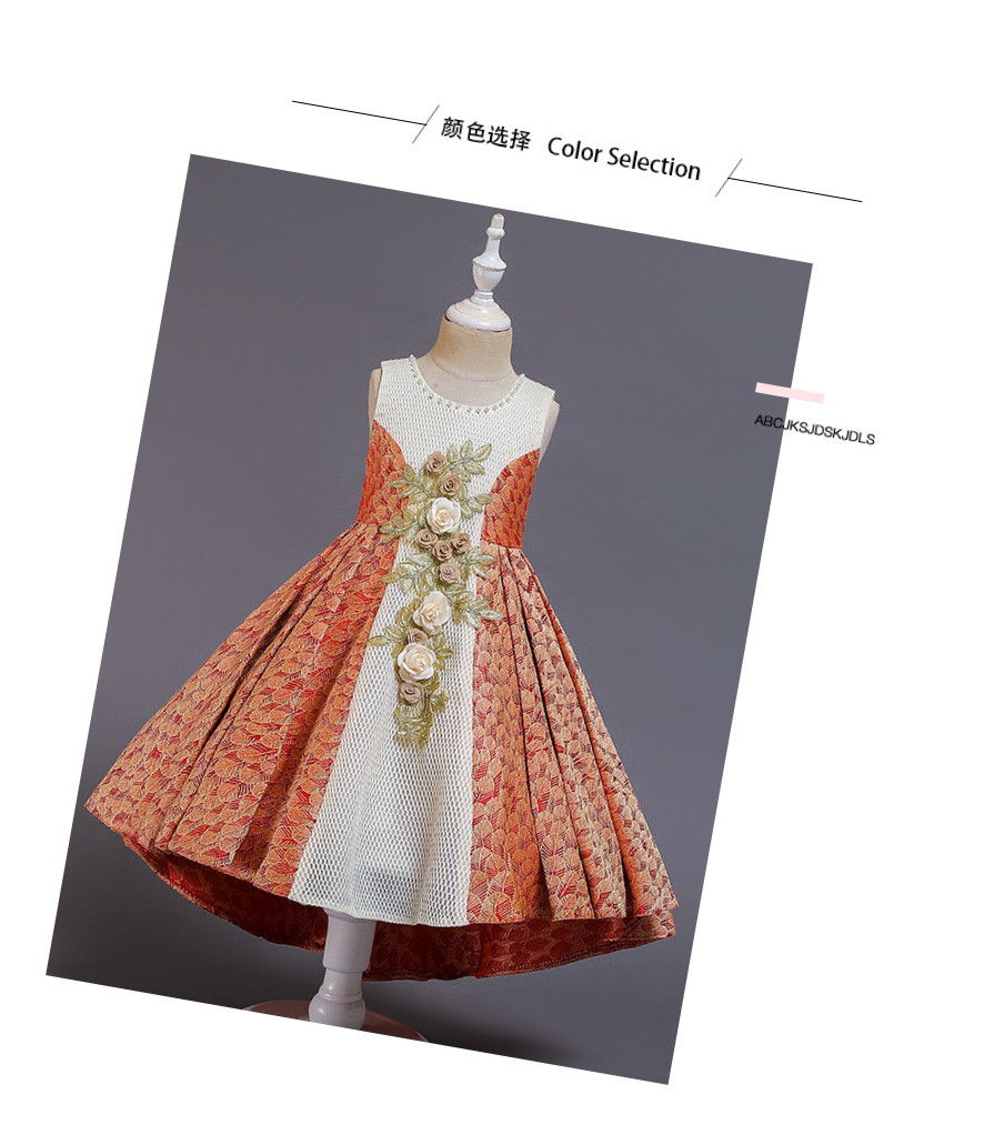 Kids Flower Girls Wedding Dress For Girl Party Dresses Sling Bow Princess Children Dress