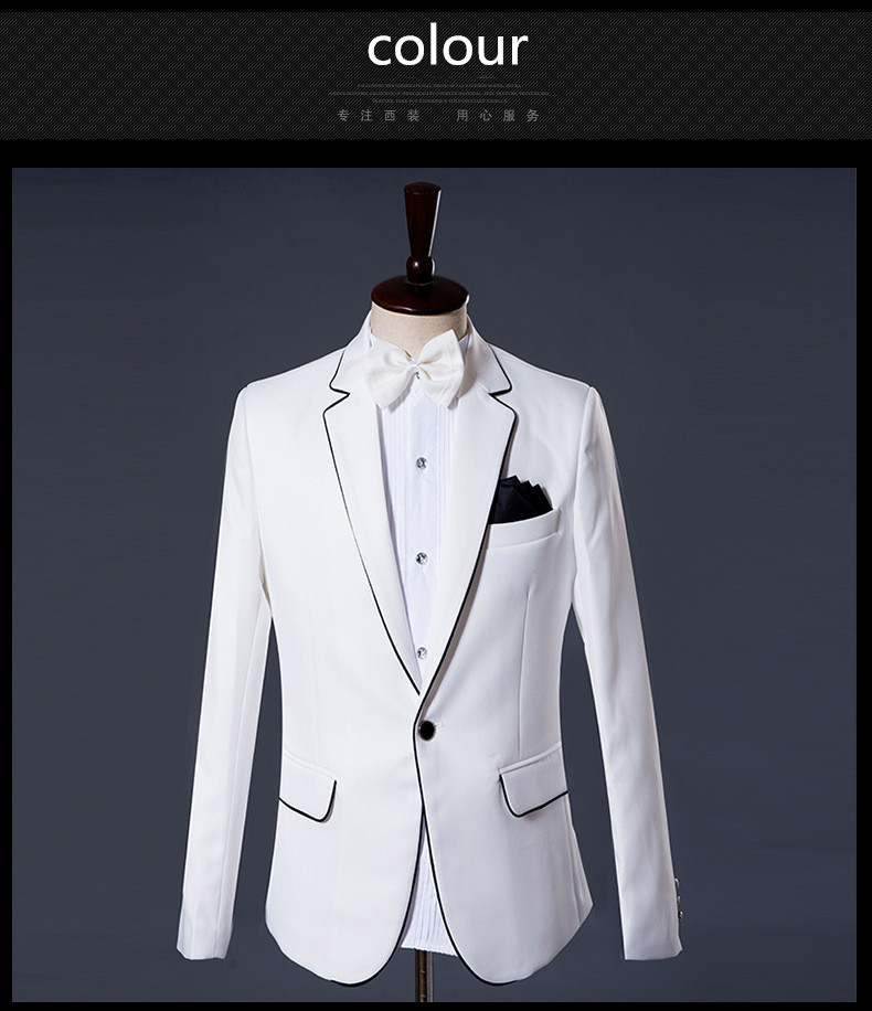 Men's Slim Suits Men's Business Casual Clothing Groomsman Suit Jacket + Pant+bow tie Three-Piece